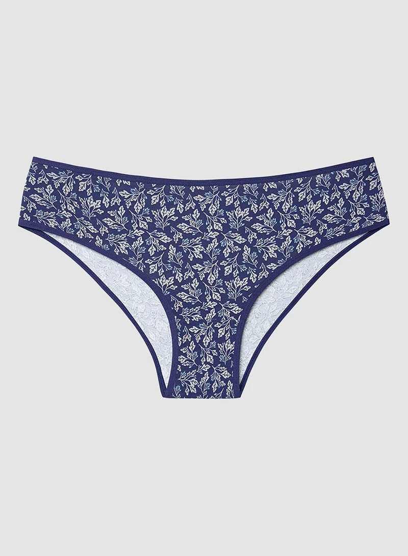 Penti Multicolour Penti Multicolour Oceanna 3-pack Leaf Patterned Cotton Low Waist Briefs for Women | Best Price UAE